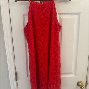 Maurices Vibrant Red Lace Mini Dress